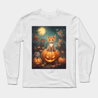 Trick or Treat - Cats Pumpkin Party Long Sleeve T-Shirt